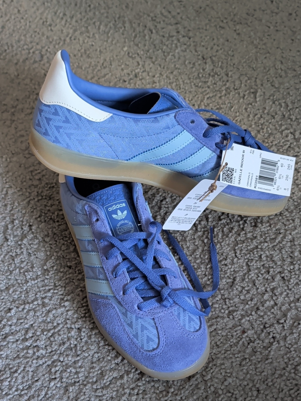 adidas Women’s Lavender & Light Blue Suede Sneakers